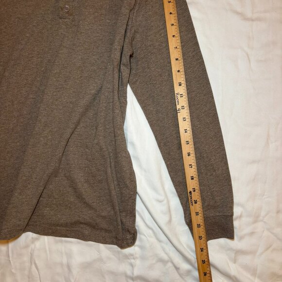 Men's Weatherproof Vintage, Long Sleeve Henley, Size M, Brown, Casual, Classic - Picture 8 of 11